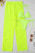 Oista Neon Three Piece Bikini Swimwear Set