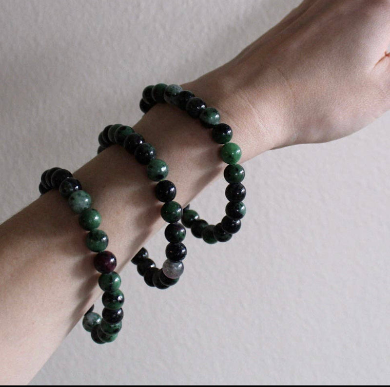 Ruby Zoisite Bracelet 8mm (Crystals & Stones) | WILD FLIER GIFTS AND APPAREL