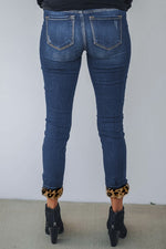 Sweet Lover Fashion Distressed Leopard Skinny Jeans