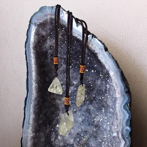 Raw Gemstones Cord Necklaces - WILD FLIER GIFTS AND APPAREL