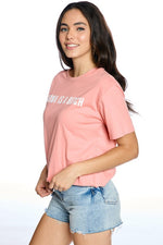 Organic Generation “Karma is a Bitch” Organic Cotton Rolled Cuff Crop Tee - WILD FLIER GIFTS AND APPAREL