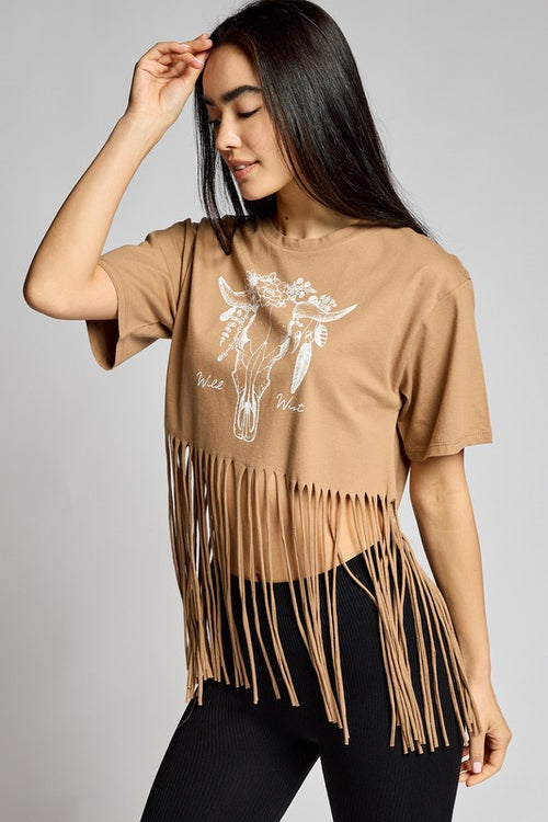 Organic Generation Fringe Wild West Crop Top - WILD FLIER GIFTS AND APPAREL