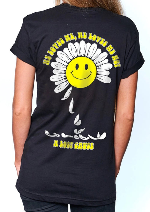 A Lost Cause Daisy Boyfriend Tee - WILD FLIER GIFTS AND APPAREL