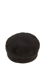 Basic Solid Beret Hat with Metal Buckle Accent