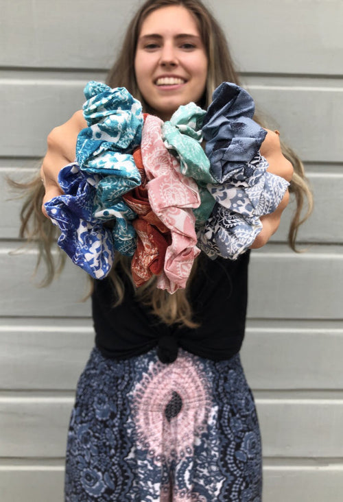 Lotus and Luna Scrunchie - WILD FLIER GIFTS AND APPAREL