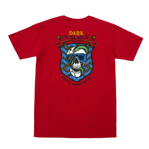 Dark Seas Division Strike Force Stock T-Shirt-Cardinal - WILD FLIER GIFTS AND APPAREL
