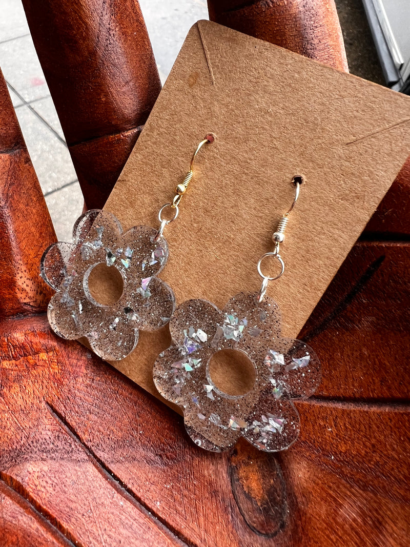 Fairy Frog Creationz- Single Flower Resin Earrings - WILD FLIER GIFTS AND APPAREL