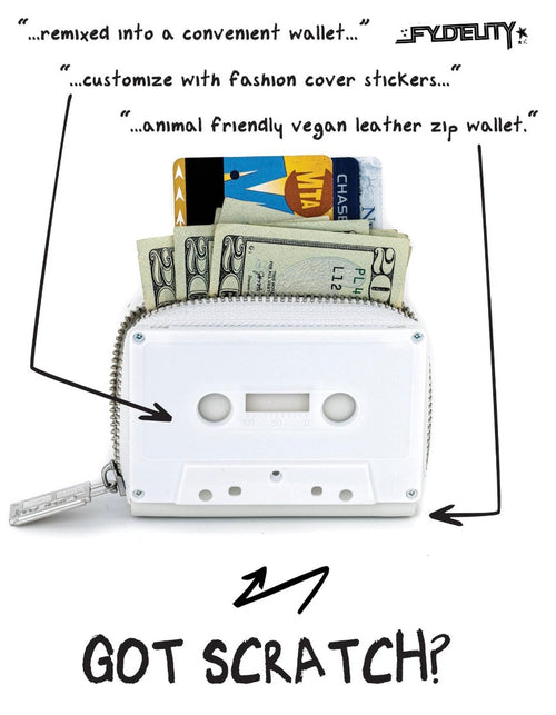 Fydelity Retro Cassette Tape Wallets- Blank White Matte