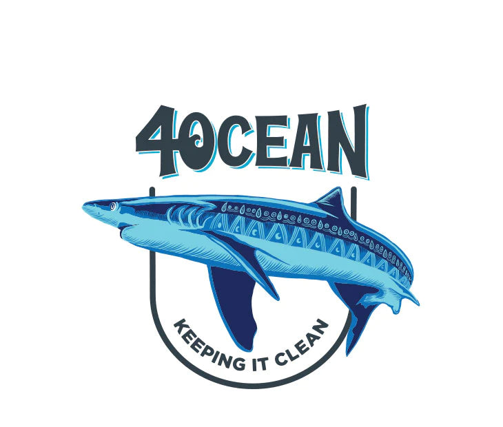 4 Ocean Keeping It Clean Shark Sticker - WILD FLIER GIFTS AND APPAREL