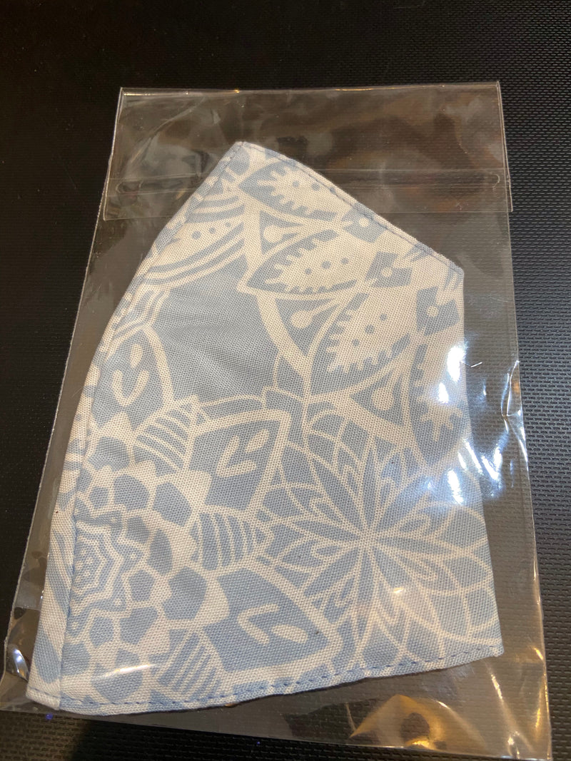 Lotus and Luna Nose Wire Wide Print Face Mask