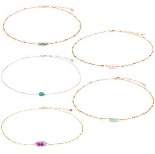 Lotus and Luna Stone of the Earth Necklace Collection