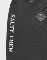 Salty Crew Tippet Refuge Premium Long Sleeve Tee-Heather Charcoal