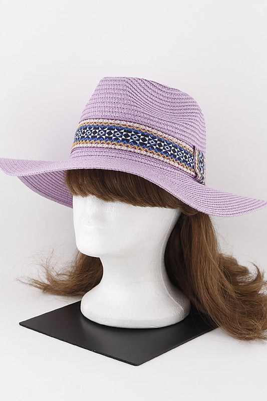 Star Pattern Panama Hat - WILD FLIER GIFTS AND APPAREL