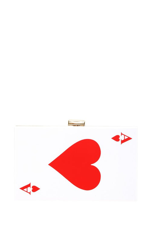Ace of Hearts Card Clutch Evening Bag - WILD FLIER GIFTS AND APPAREL