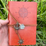 Nautical Leather Notebook with Gemstones
