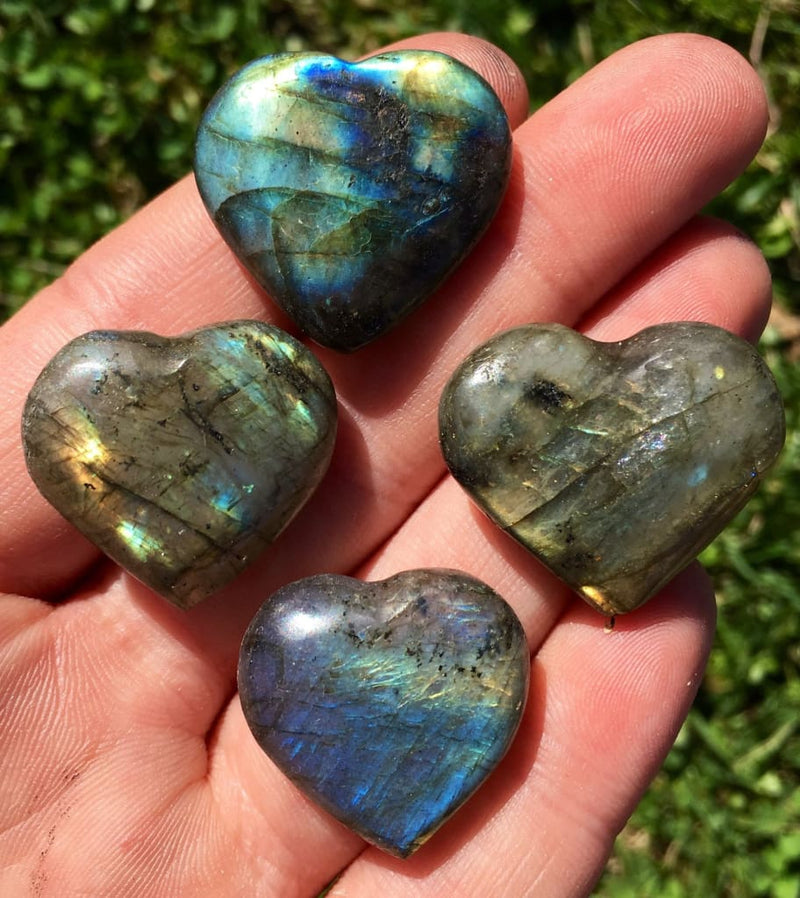 Pebble House Labradorite Heart Crystals & Stones - WILD FLIER GIFTS AND APPAREL