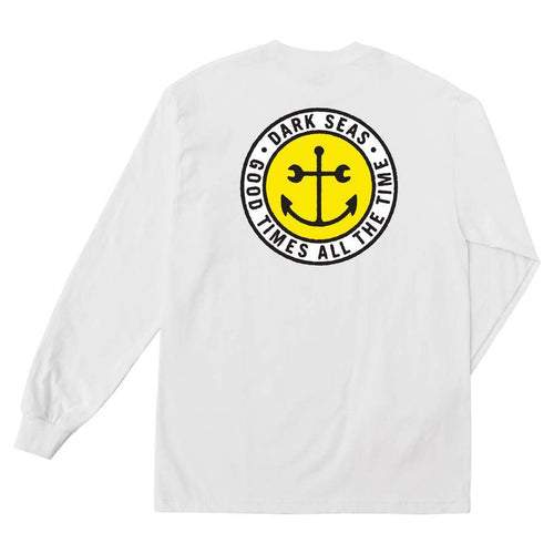 Dark Seas Good Vibes Stock Long Sleeve Tee-White - WILD FLIER GIFTS AND APPAREL
