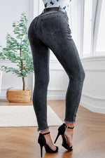 Sweet Lover Fashion High Rise Frayed Ankle Skinny Jeans