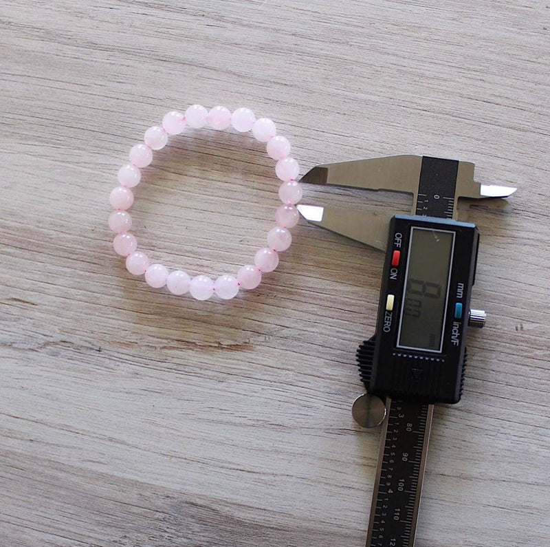 Pebble House Rose Quartz Bracelet 8mm (Crystals and Stones)