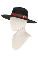 CG Charm With Stripe Band Fedora Hat - WILD FLIER GIFTS AND APPAREL