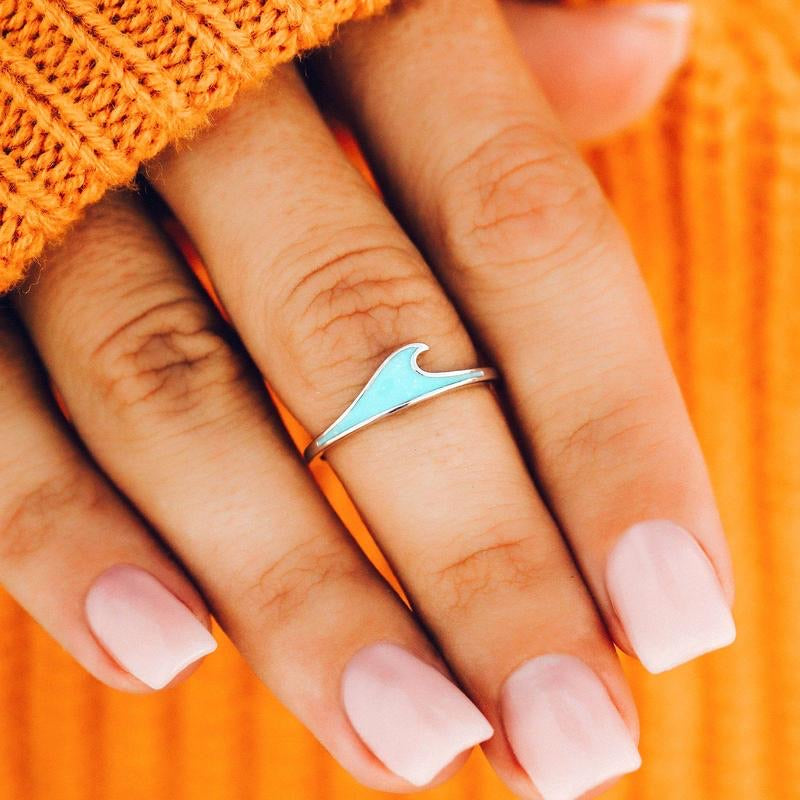 Pura Vida Mother of Pearl Wave Stacking Ring - WILD FLIER GIFTS AND APPAREL