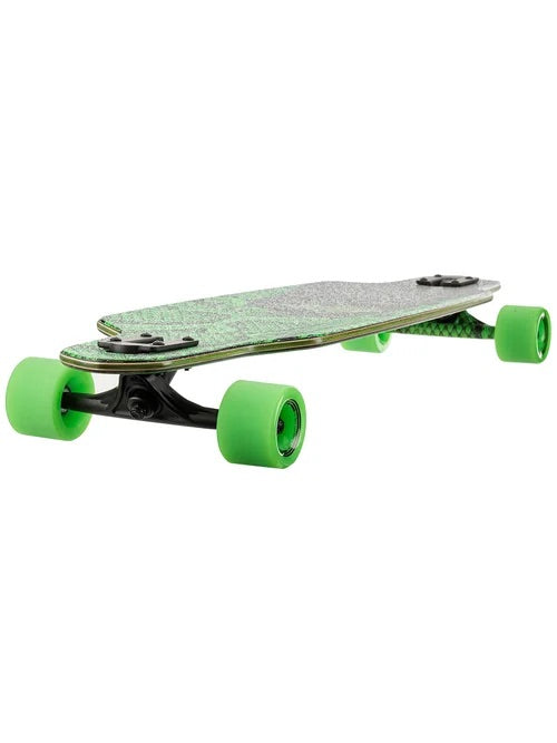 Dusters California Skateboards Channel Snakeskin Neon Green Longboard Complete Skateboard-9.375 x 38”
