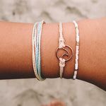 Pura Vida Rose Gold Wave Bracelet-Blush - WILD FLIER GIFTS AND APPAREL