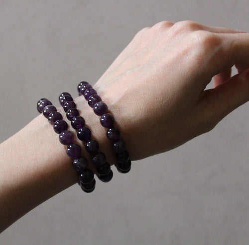 Pebble House Amethyst Bracelet 8mm(Crystals and Stones) - WILD FLIER GIFTS AND APPAREL