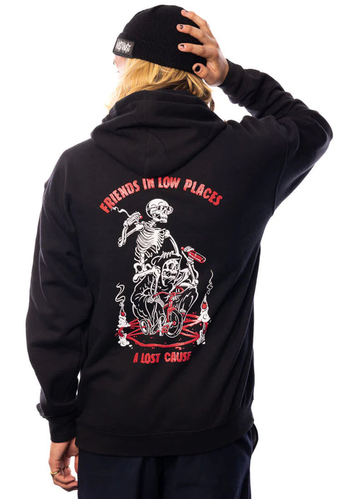 A Lost Cause Low Places Hoodie-Black - WILD FLIER GIFTS AND APPAREL