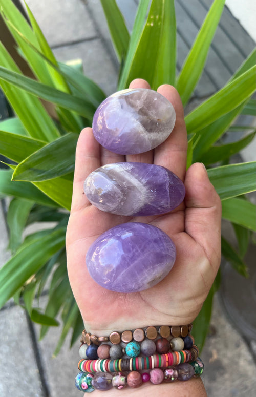 Pebble House Palm Stone- Amethyst - WILD FLIER GIFTS AND APPAREL