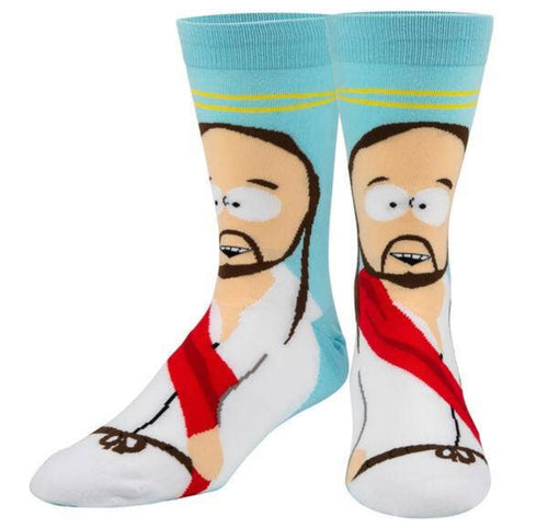Odd Sox Jesus South Park - Men’s Crew Straight Socks - WILD FLIER GIFTS AND APPAREL