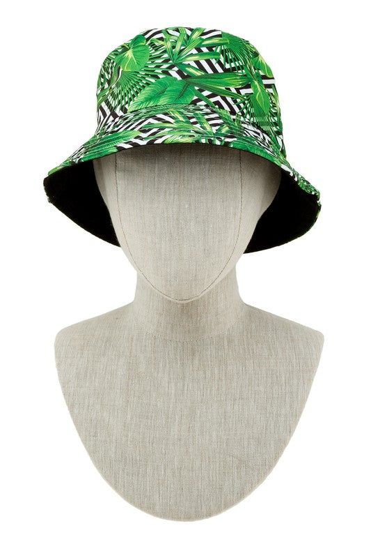 Tropical with Diamond Print Bucket Hat - WILD FLIER GIFTS AND APPAREL