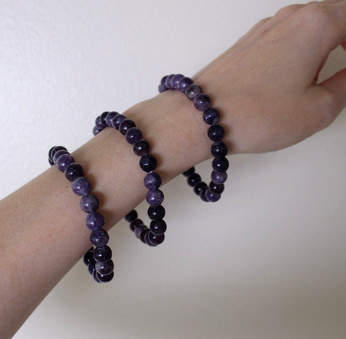 Pebble House Lepidolite Bracelet 8mm (Crystals and Stones) - WILD FLIER GIFTS AND APPAREL