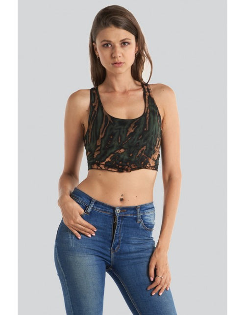 Kathmandu Imports Tie Dye Bralette Top with Lace Up Back - WILD FLIER GIFTS AND APPAREL