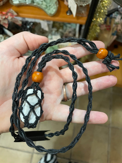 Macramé Necklace Gemstone Holders - WILD FLIER GIFTS AND APPAREL