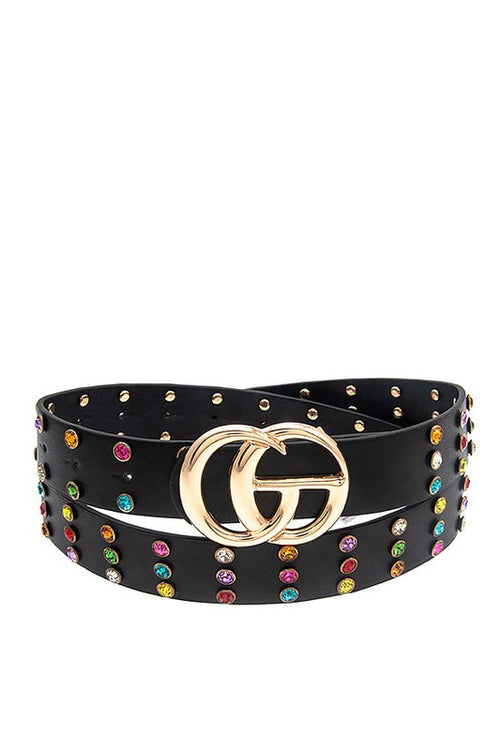 Gem Studded Accent Fashion Belts - WILD FLIER GIFTS AND APPAREL