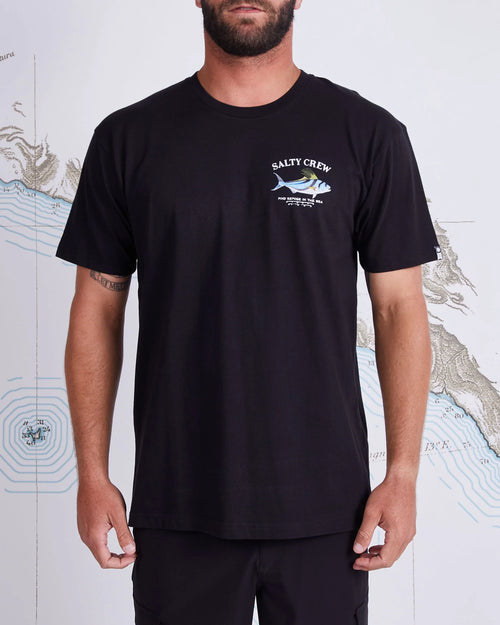 Salty Crew Rooster Premium S/S Tee-Black - WILD FLIER GIFTS AND APPAREL