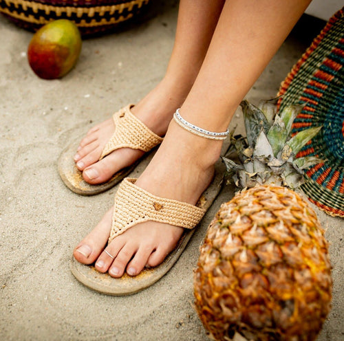 Lotus and Luna Seed Bead Anklets - WILD FLIER GIFTS AND APPAREL