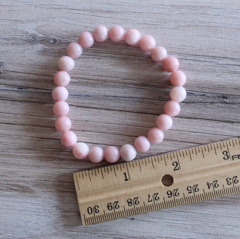 Pebble House Pink Opal Bracelet 8mm - WILD FLIER GIFTS AND APPAREL