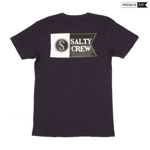 Salty Crew Patchwork Premium S/S Tee-Navy - WILD FLIER GIFTS AND APPAREL