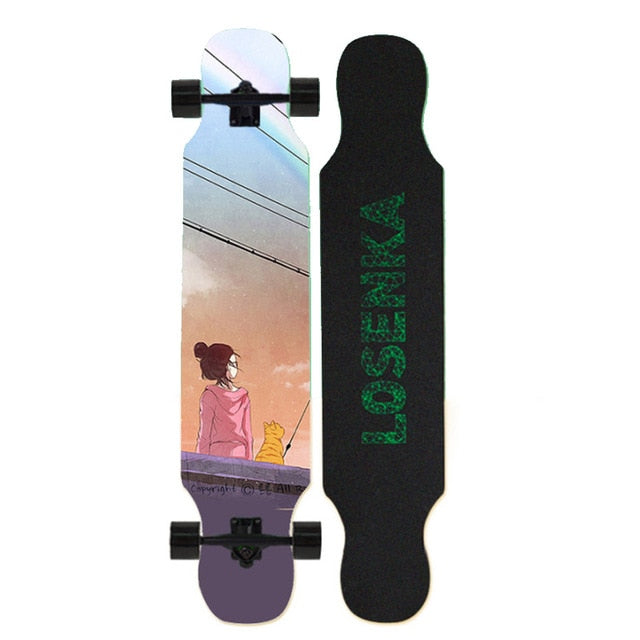 ARDEA Skateboard MS400 107cm/42in Beginnner Russia Maple longboard Boy and Girl Long board Adult Teenager Dancing skate board
